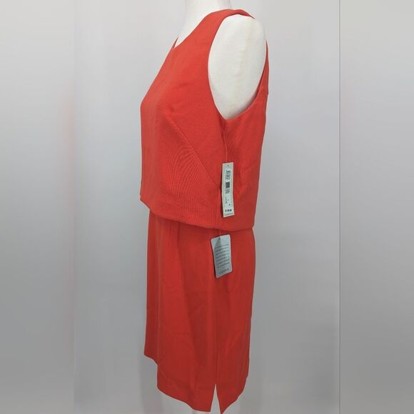 Eliza J Nordstrom Red Crepe Popover Sleeveless Mini Dress Size 8 NWT - Picture 4 of 12